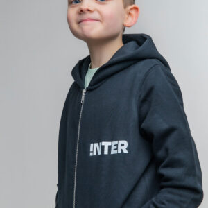 Pic of a boy wearing a black inter hoodie